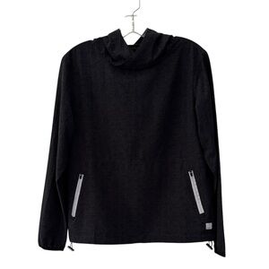 Vuori Black & Gray Pattern Pullover Windbreaker Hoodie